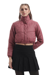Mecu Marph Rosewood Cropped Puffer
