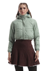 Mecu Marph Pistachio Cropped Puffer