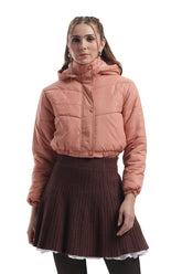 Mecu Marph Rosewood Cropped Puffer