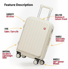 Mecumarph Cabin Luggage Expandable
