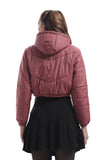Mecu Marph Rosewood Cropped Puffer