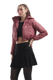 Mecu Marph Rosewood Cropped Puffer