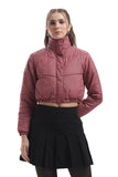 Mecu Marph Rosewood Cropped Puffer