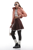 Mecu Marph Rosewood Cropped Puffer