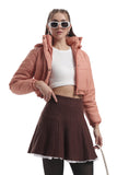 Mecu Marph Rosewood Cropped Puffer