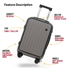 Mecumarph Cabin Luggage Expandable
